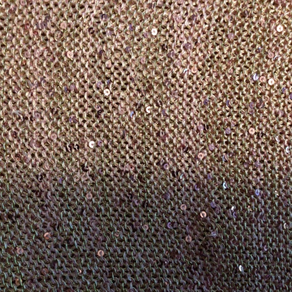 Blush color sweater with sequins threaded into the fabric. - Picture 3 of 3